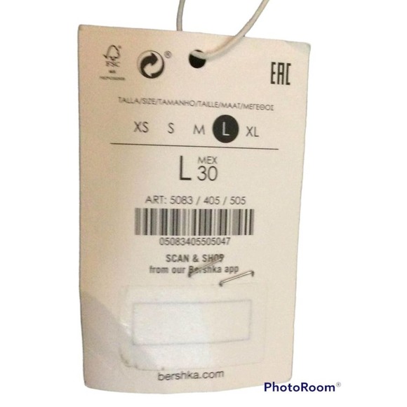 Bershka Womens Slouchy Cargo Pants Ankle High Camouflage Size 36 - Picture 3 of 9